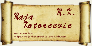 Maja Kotorčević vizit kartica